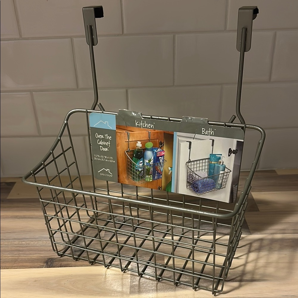 Over-the-Cabinet Door Storage Basket